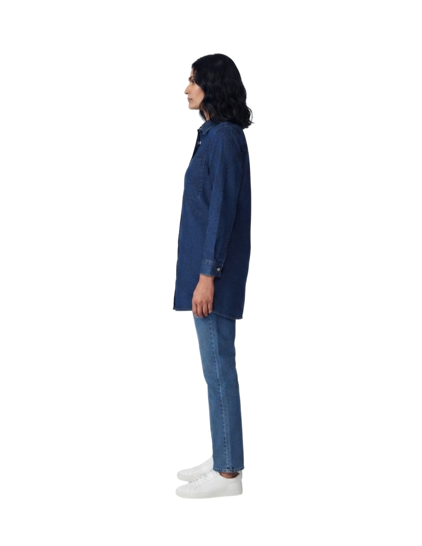 Camisola de mezclilla manga larga