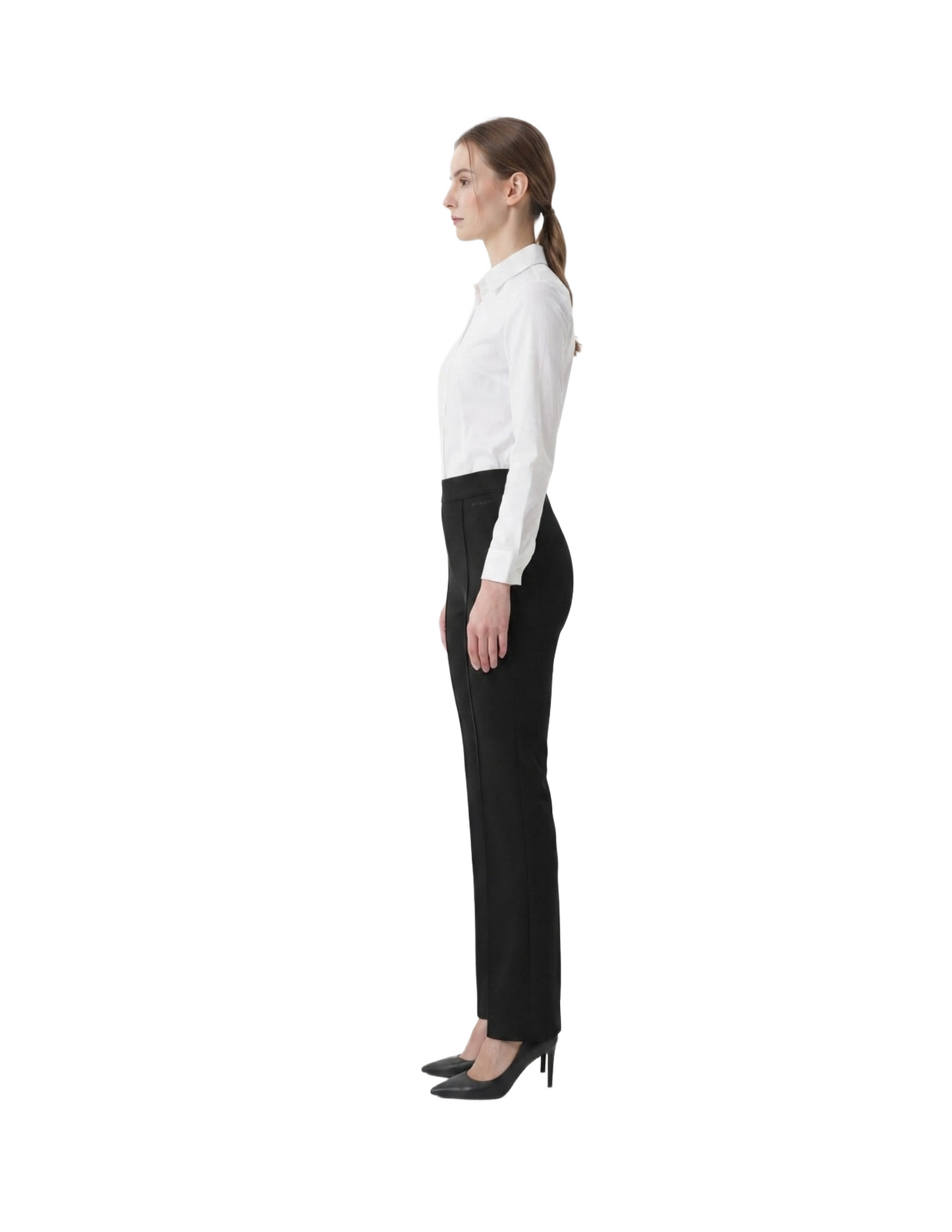 Pantalón de vestir corte recto seccionado