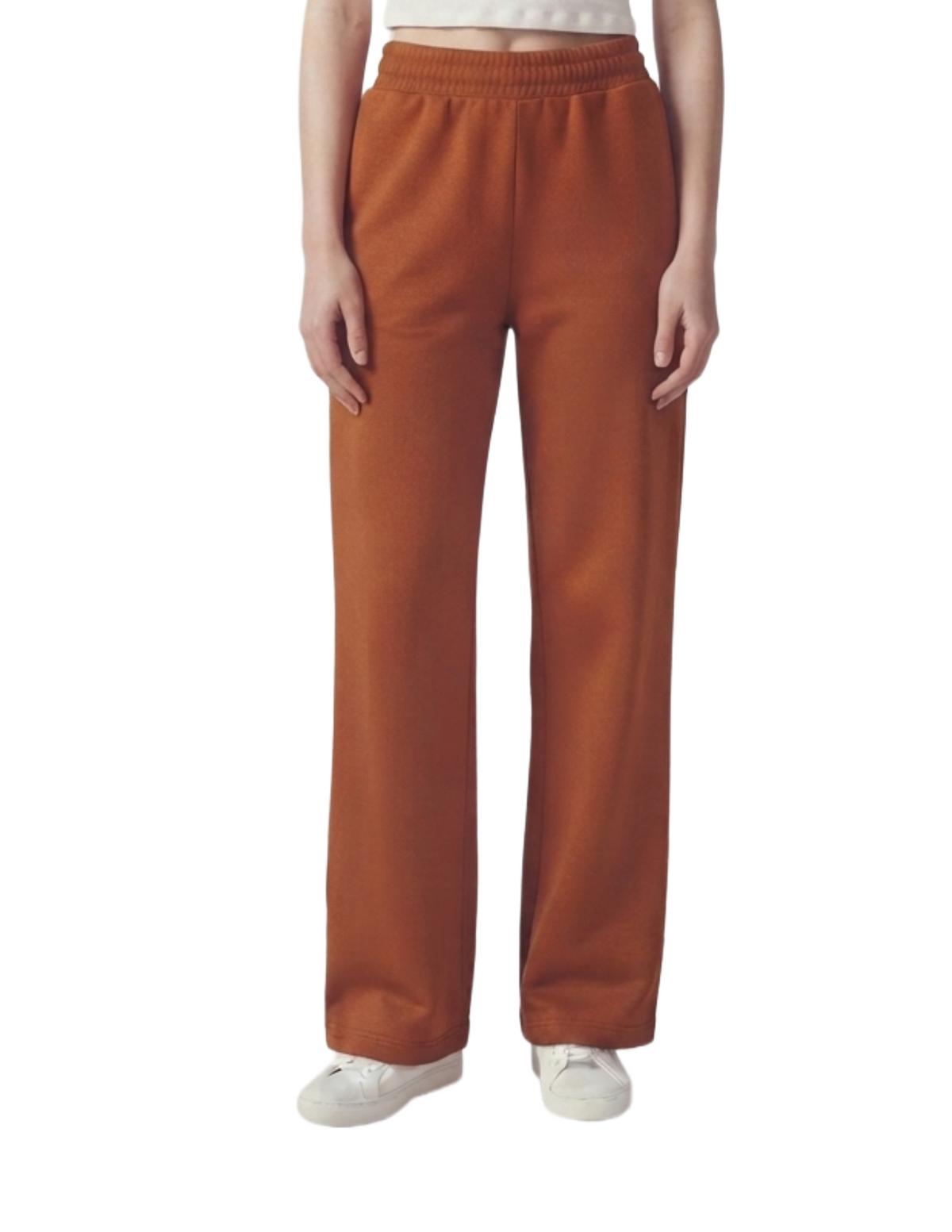 Pantalonera corte recto amplio con elástico en cintura