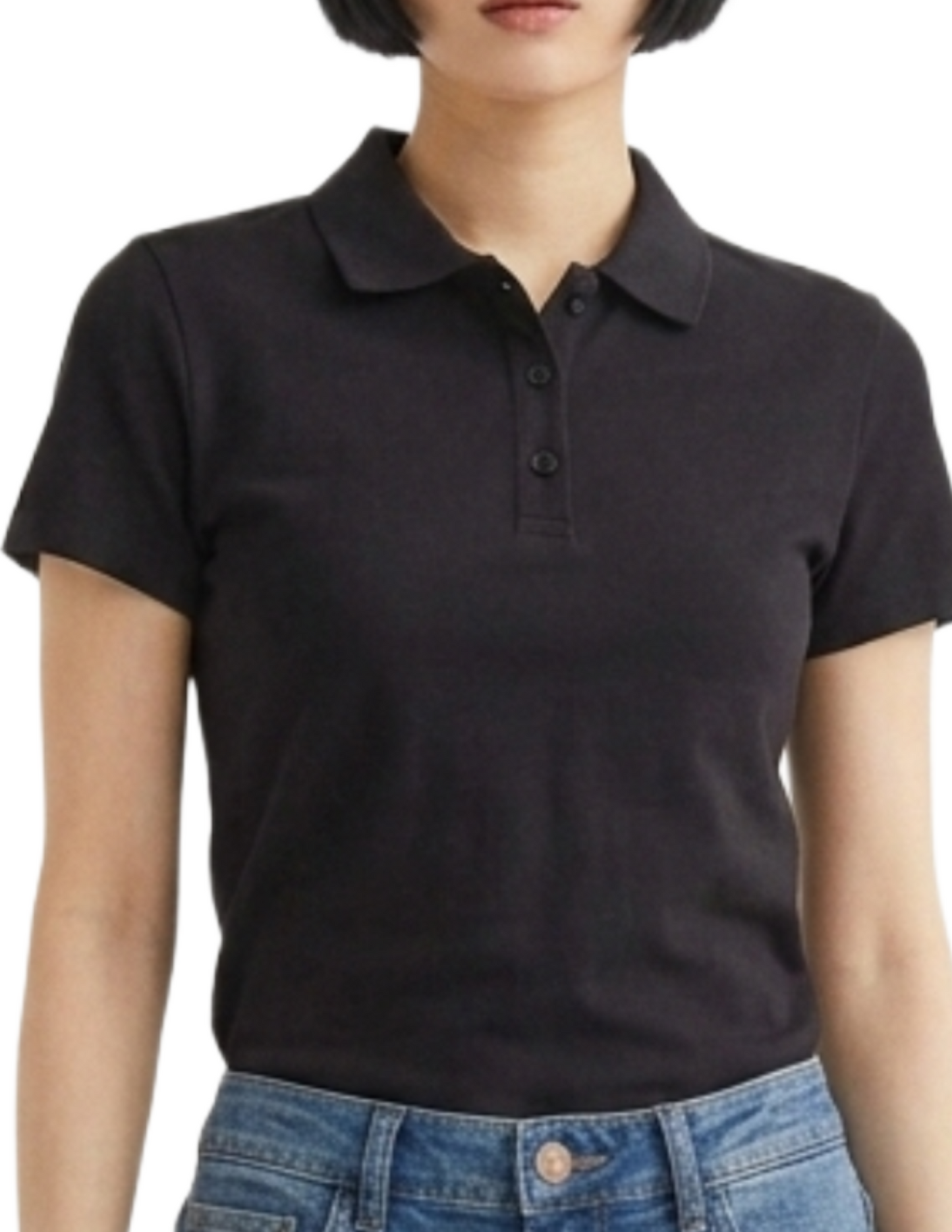 Blusa negra tipo polo