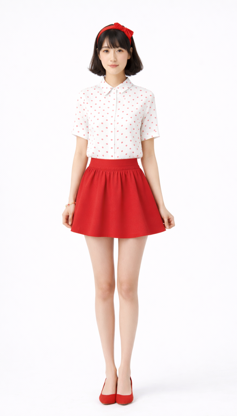 Mini falda roja con short interno