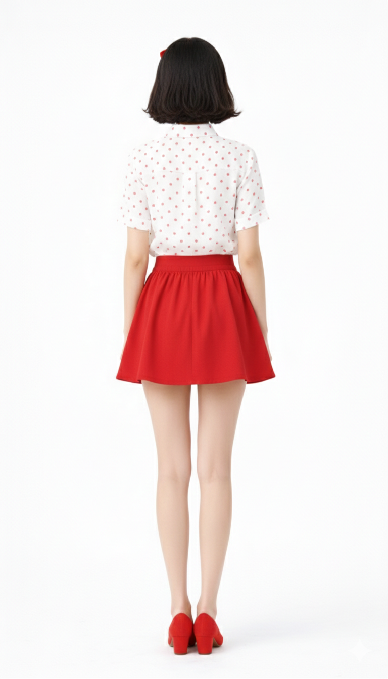 Mini falda roja con short interno