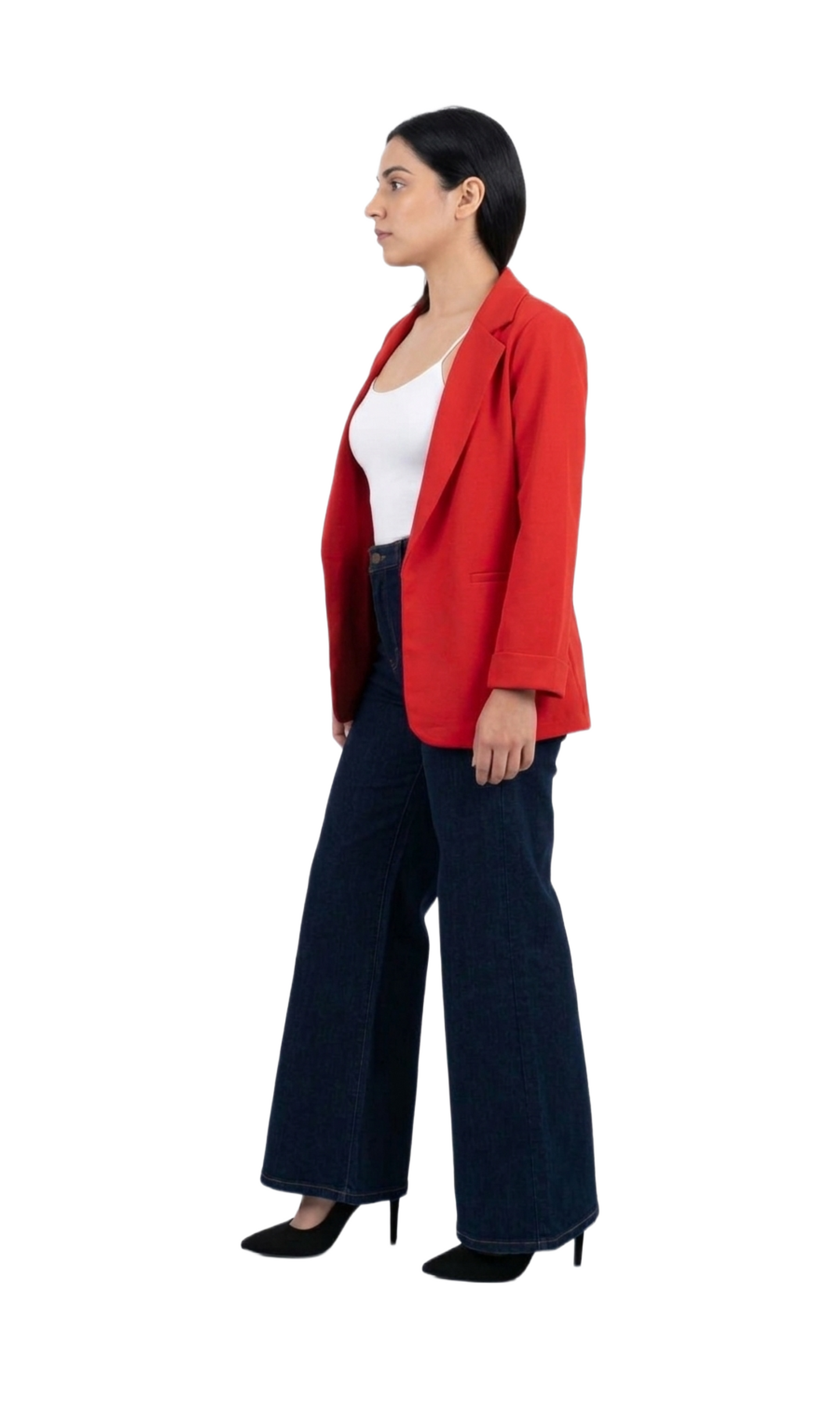 Saco rojo con solapa