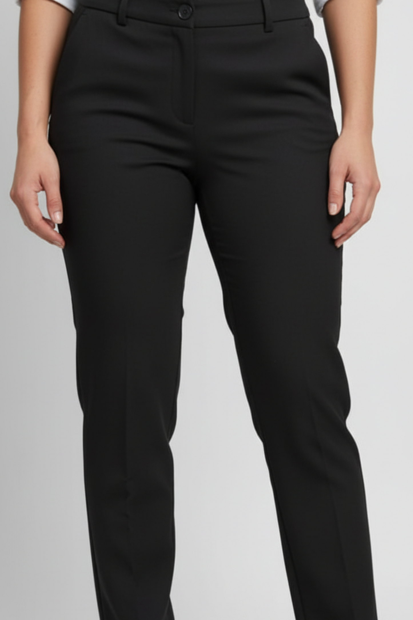 Pantalon negro de vestir recto
