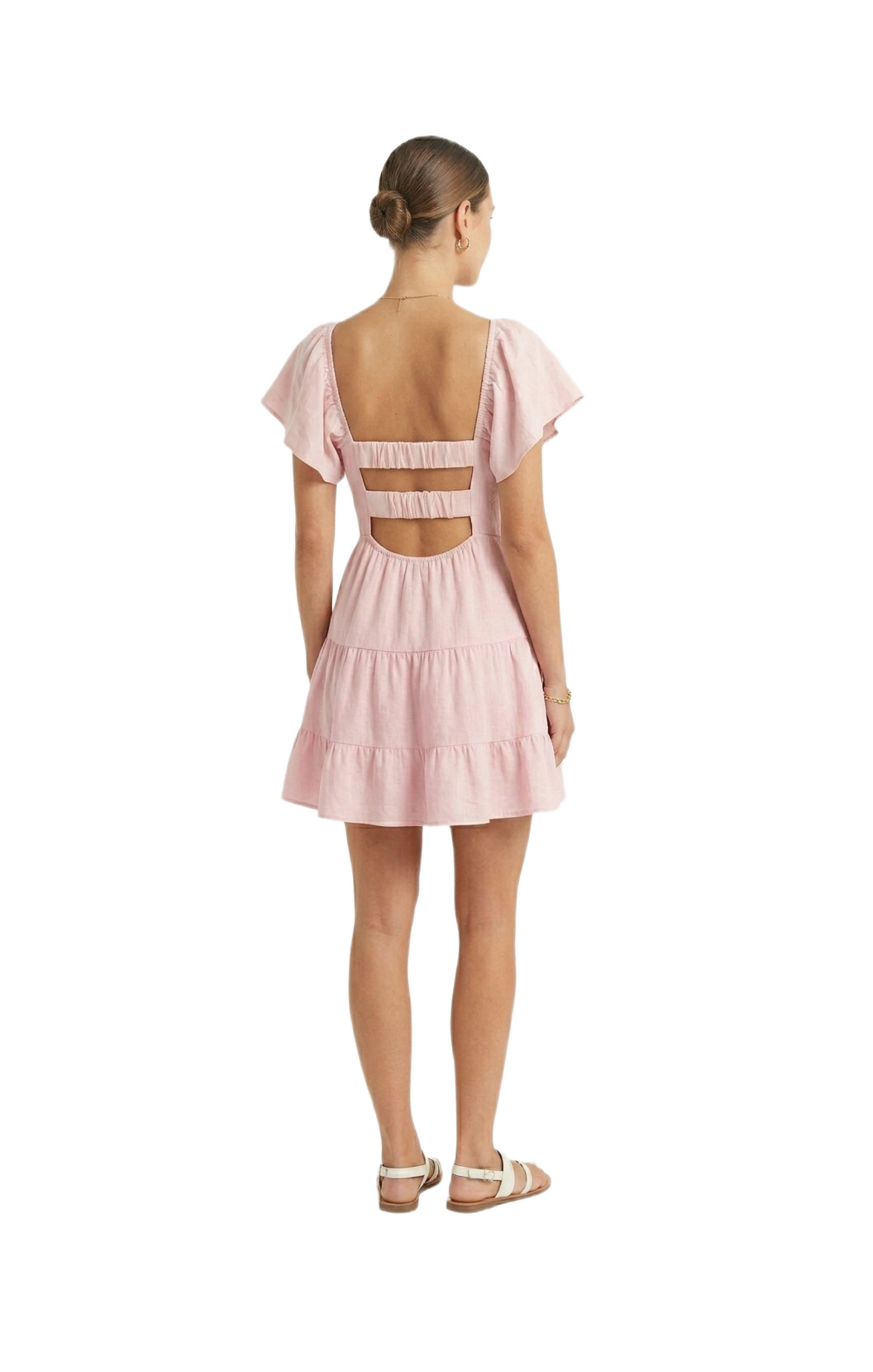 Vestido campesino salmon