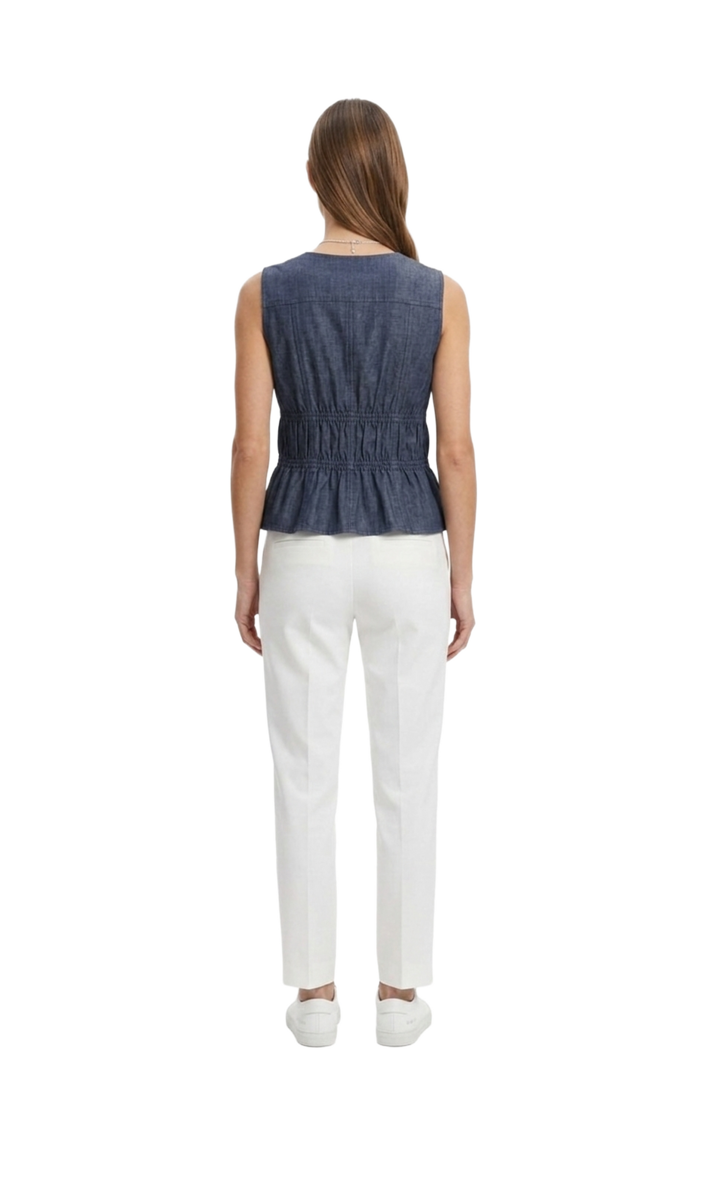 Blusa plisada con amarres