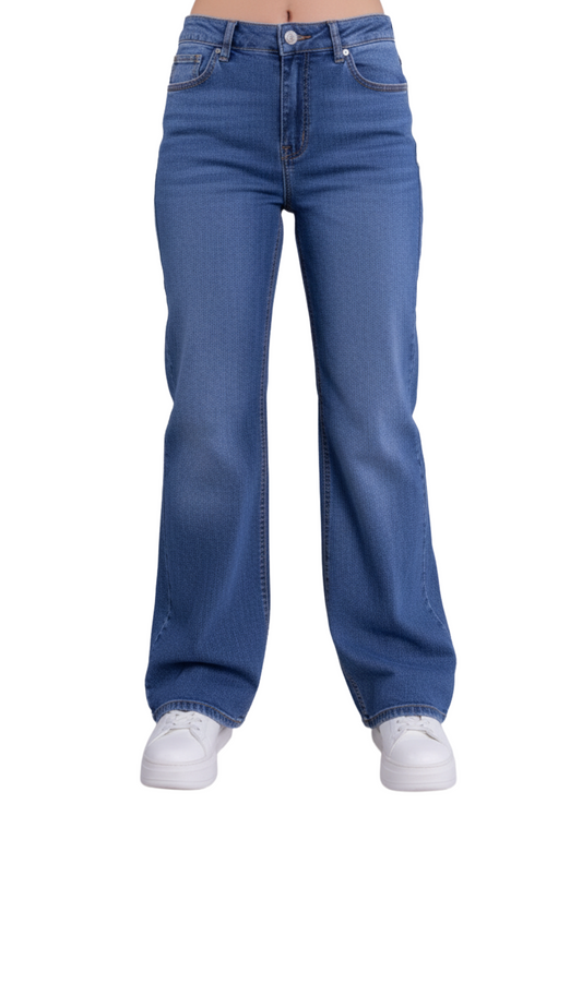 Pantalón tiro alto corte amplio