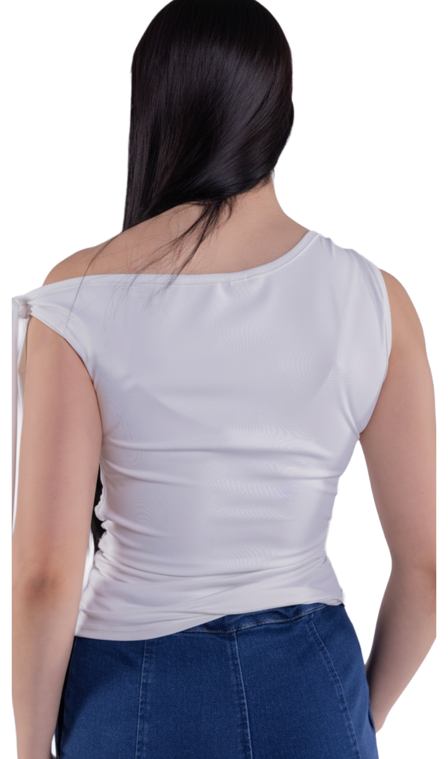 Blusa de tirantes con detalle metálico en hombro