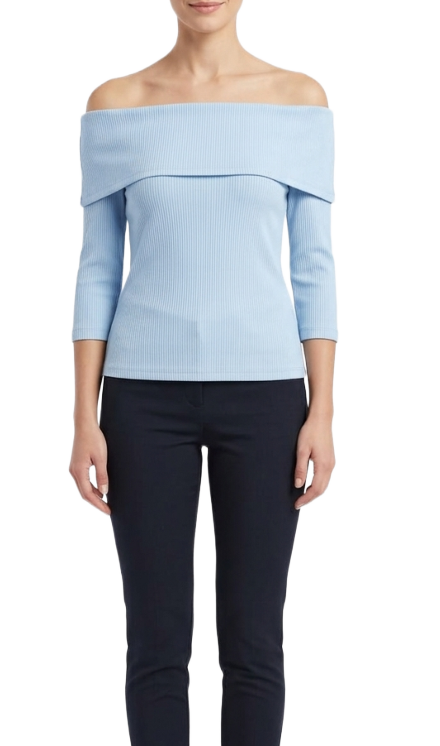 Blusa con hombro descubierto manga larga