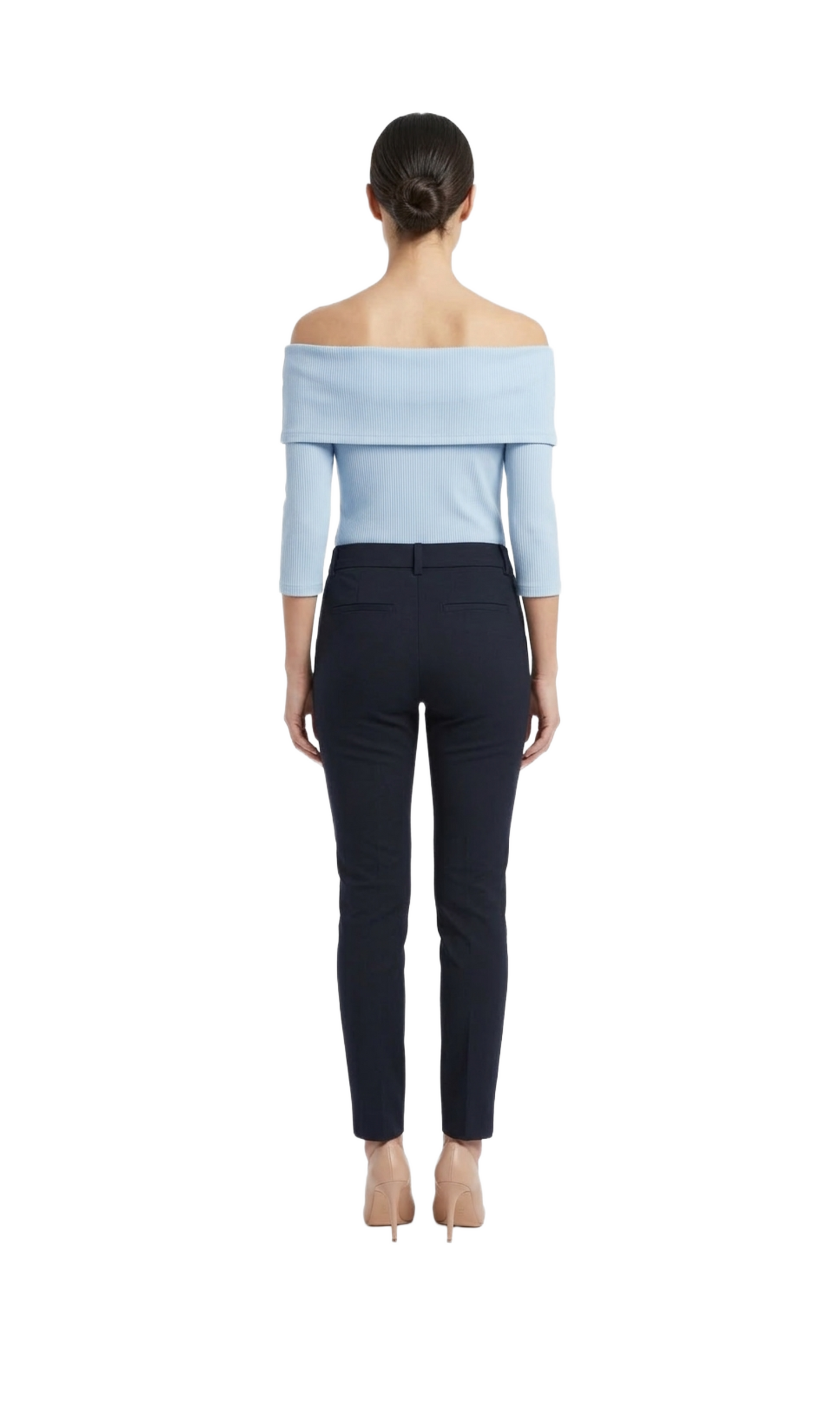 Blusa con hombro descubierto manga larga