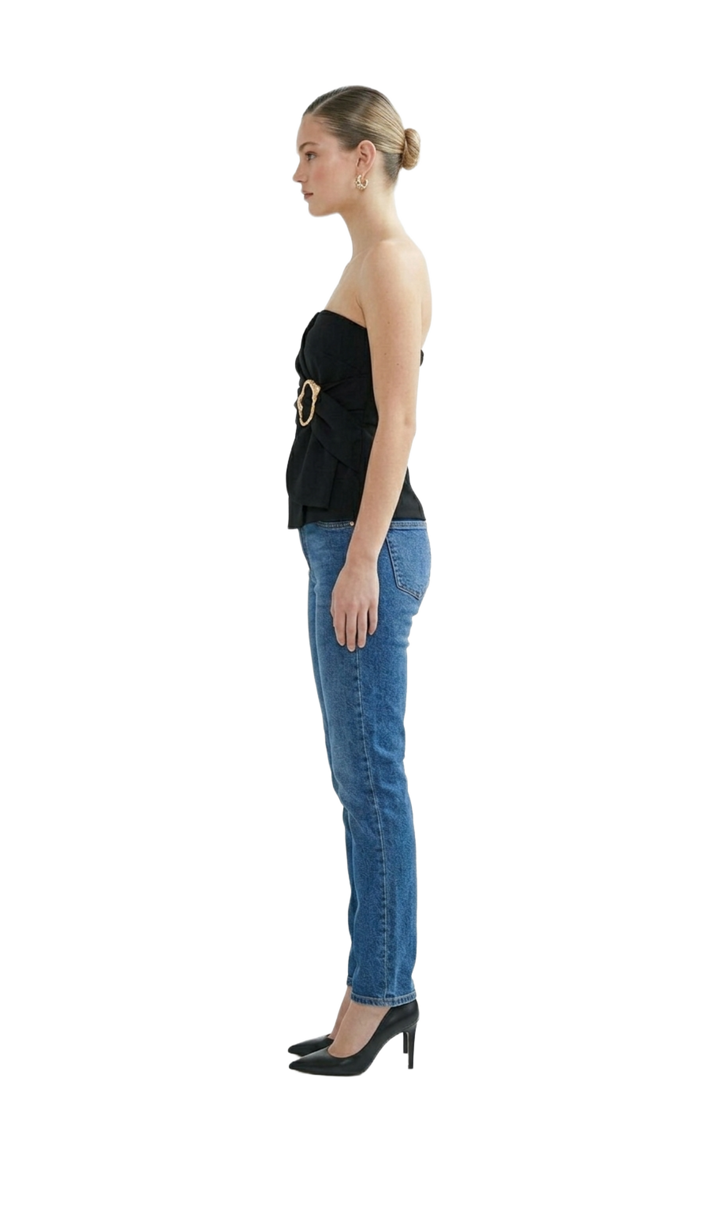 crop top strapple negro