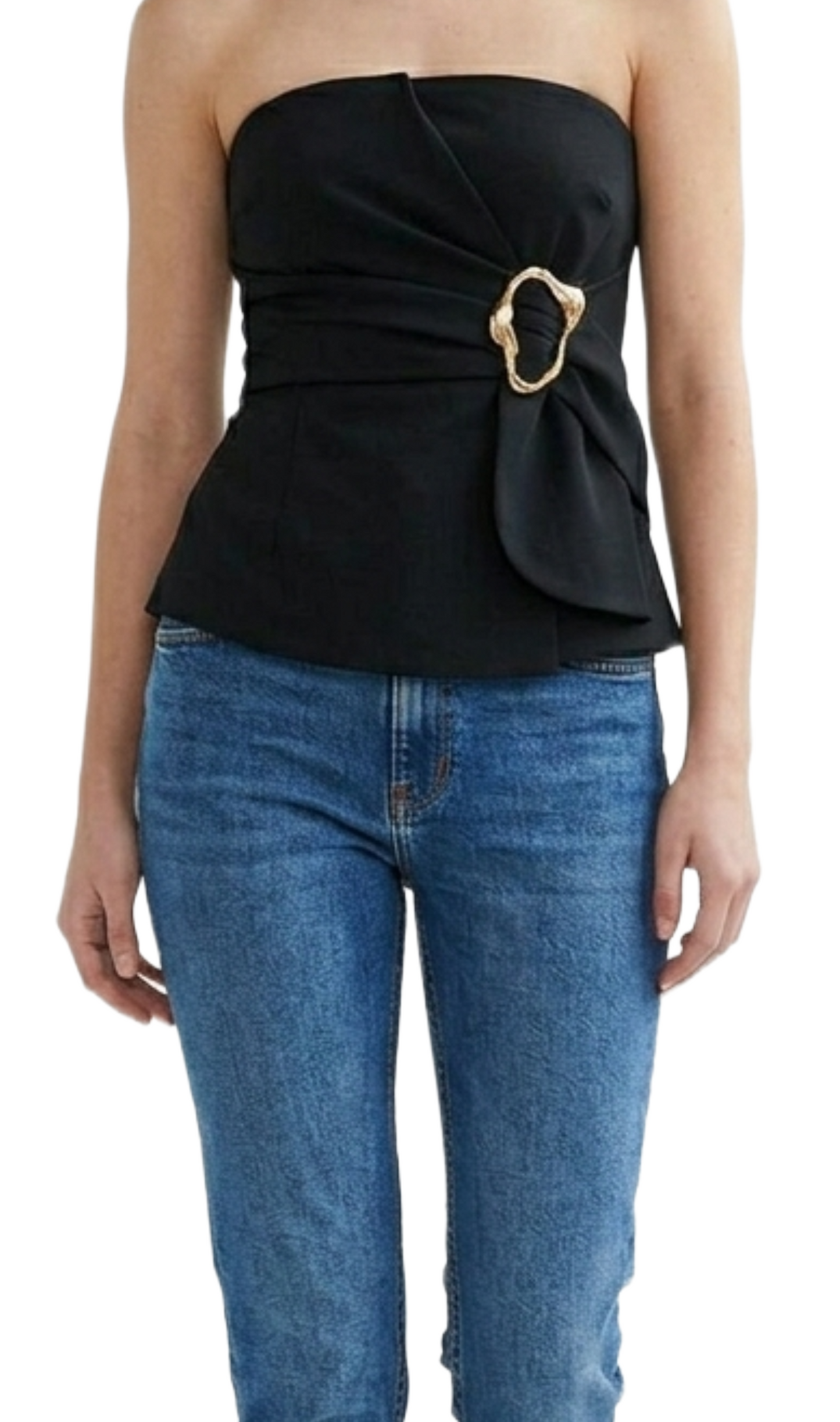 crop top strapple negro