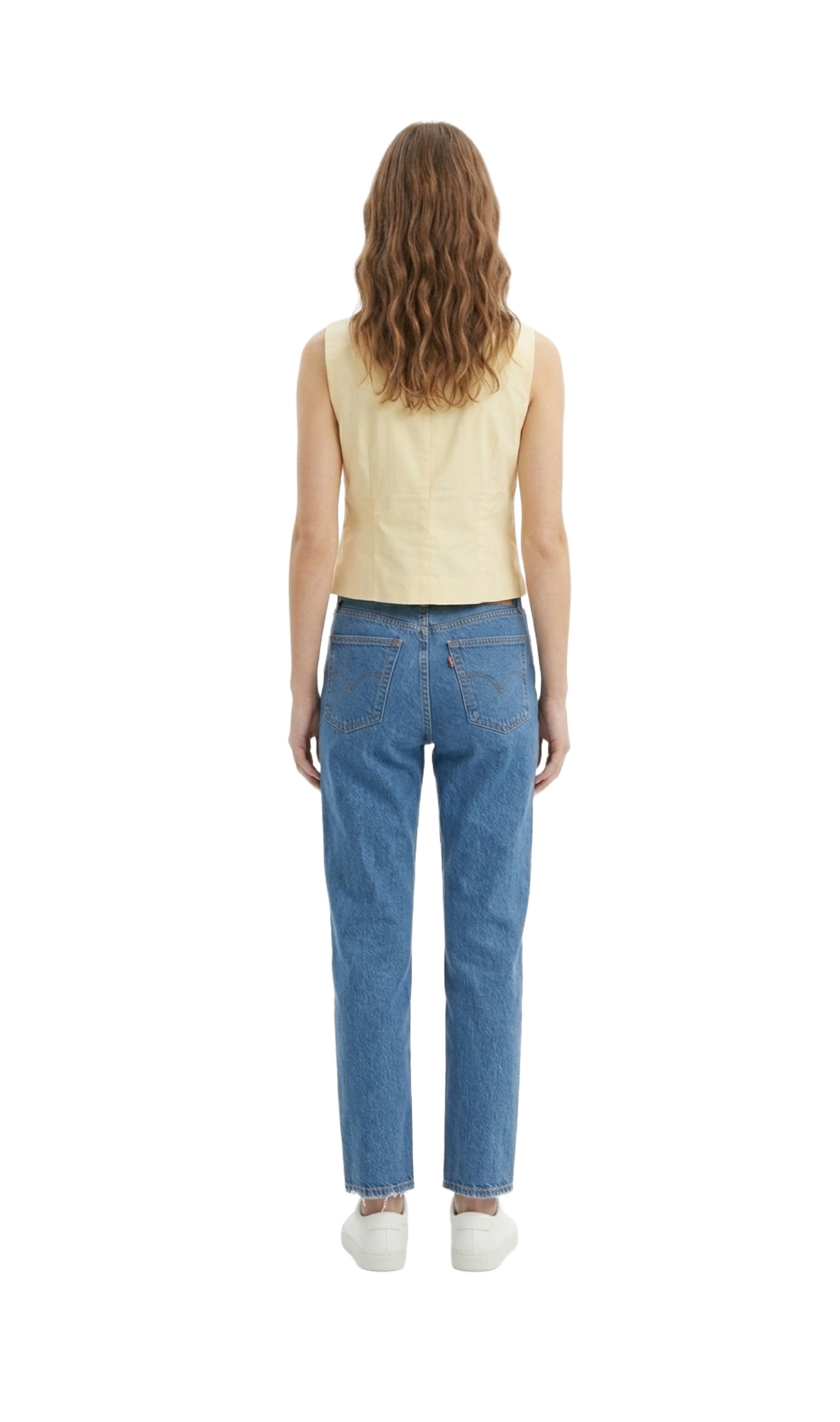 Blusa amarilla con amarres al frente