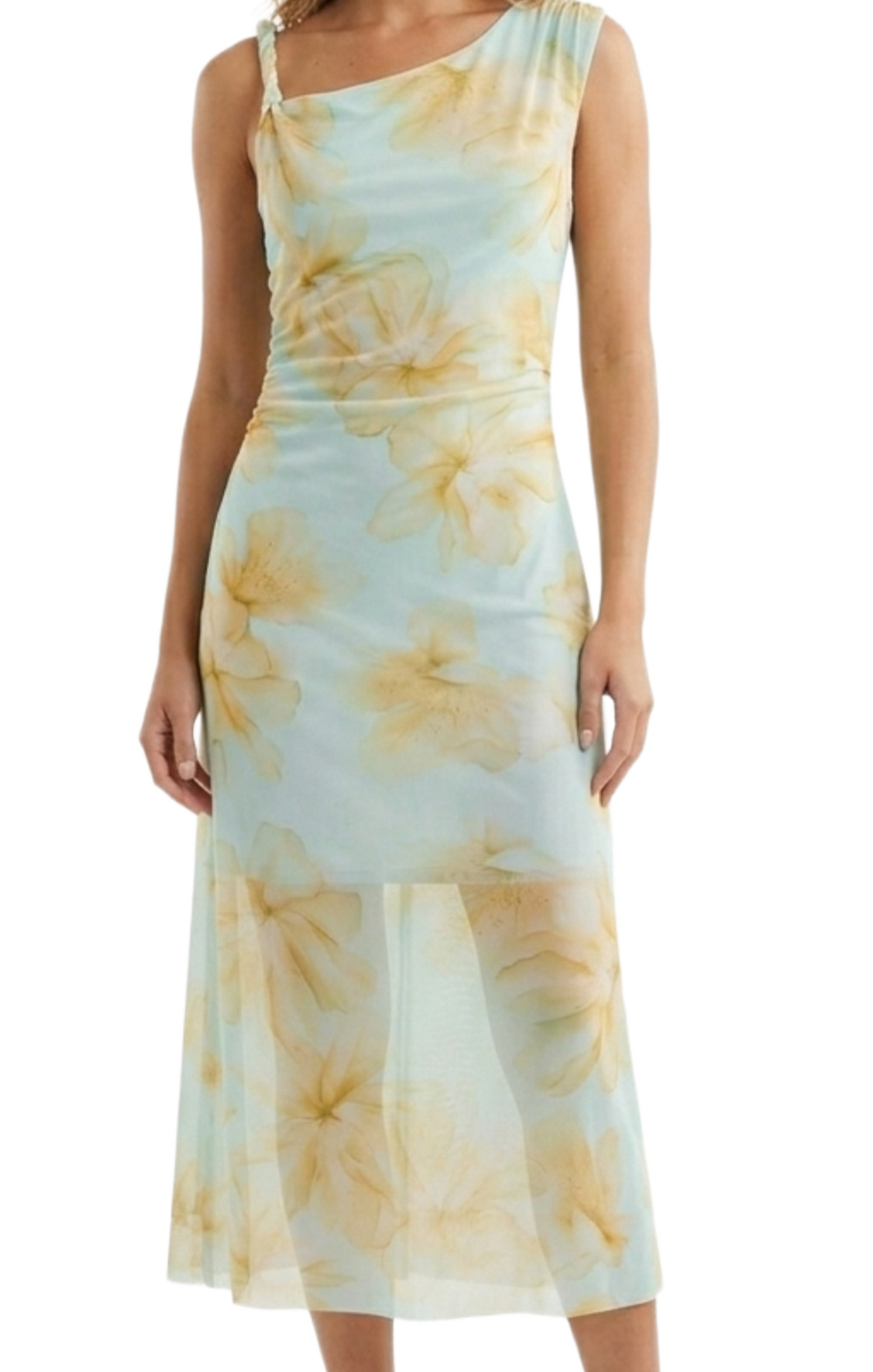 Vestido mesh con estampado floral