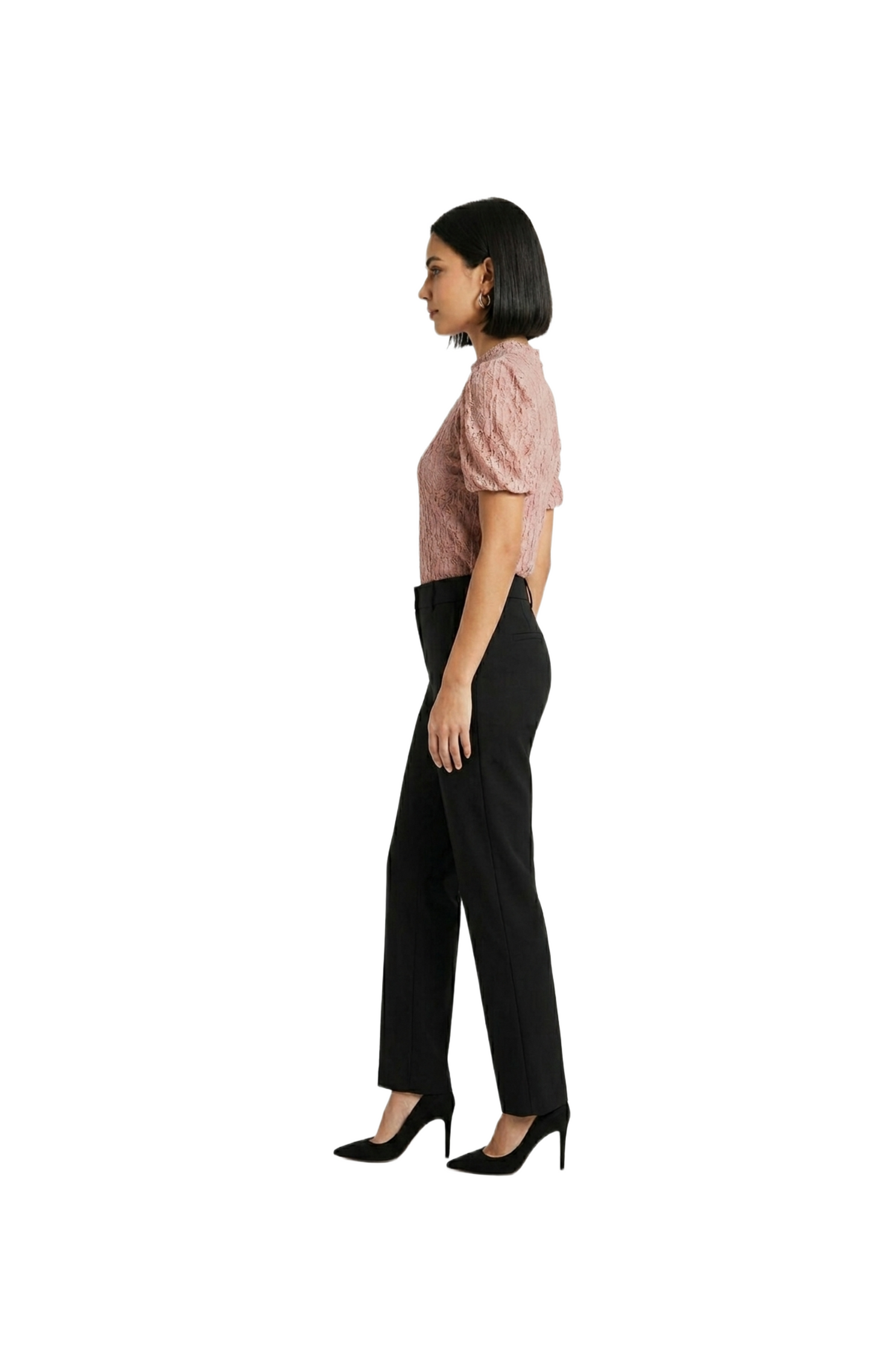 Blusa rosa plisada con manga tipo globo
