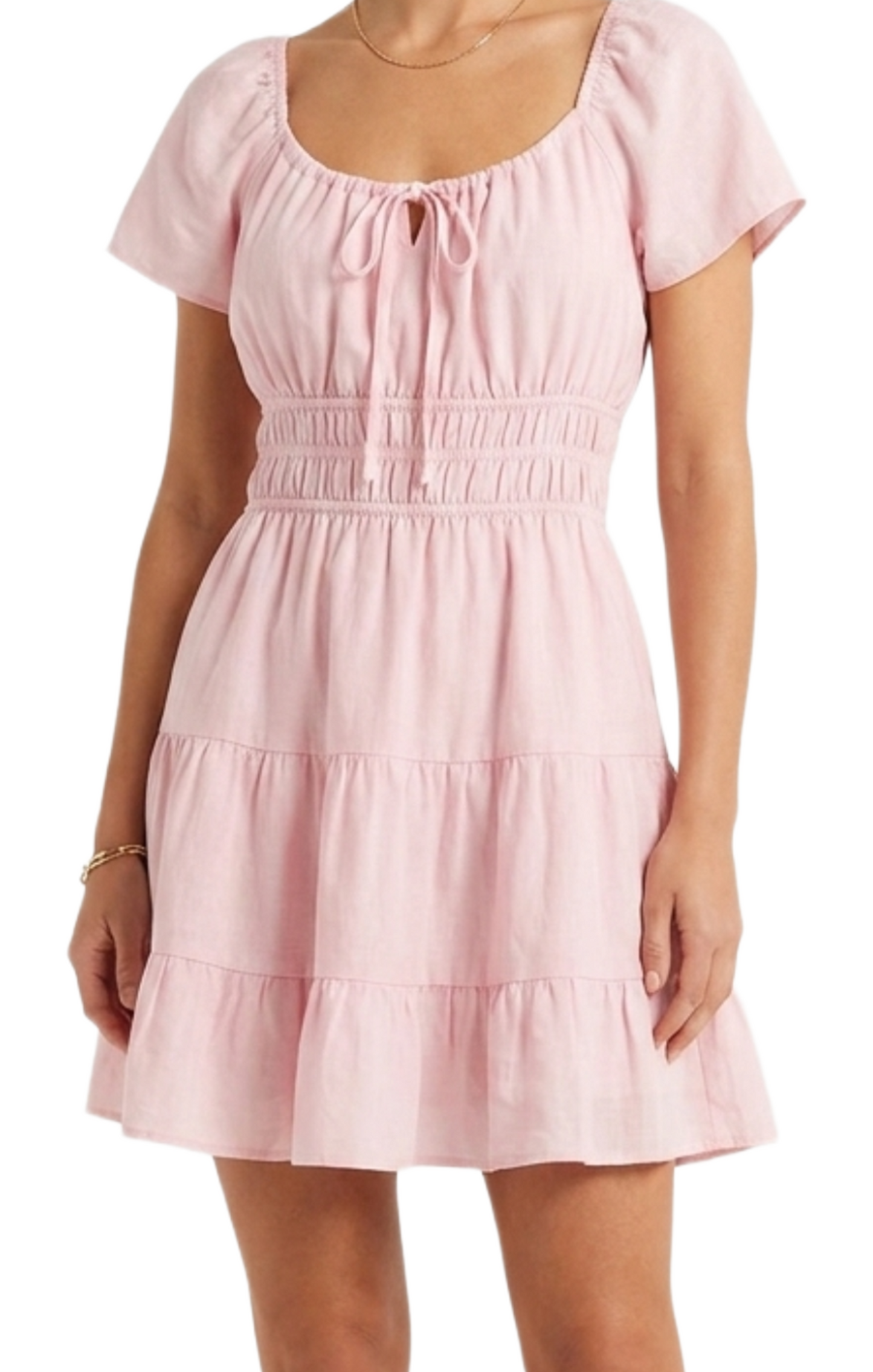 Vestido campesino salmon