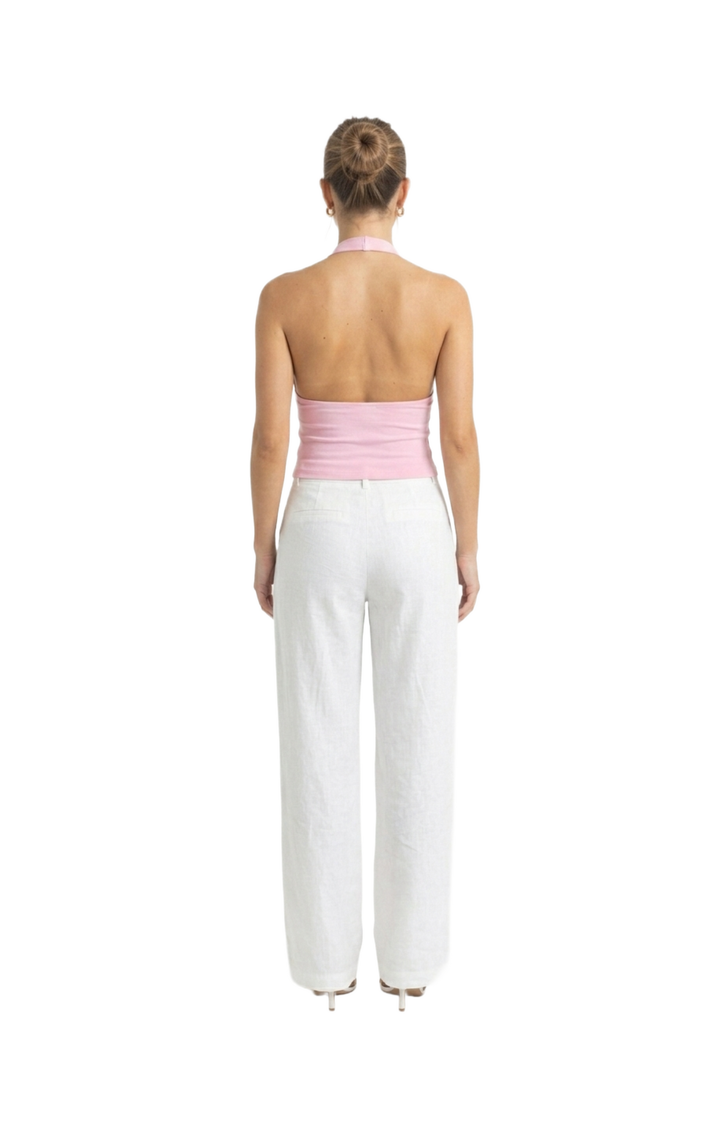 Top estilo halter con escote