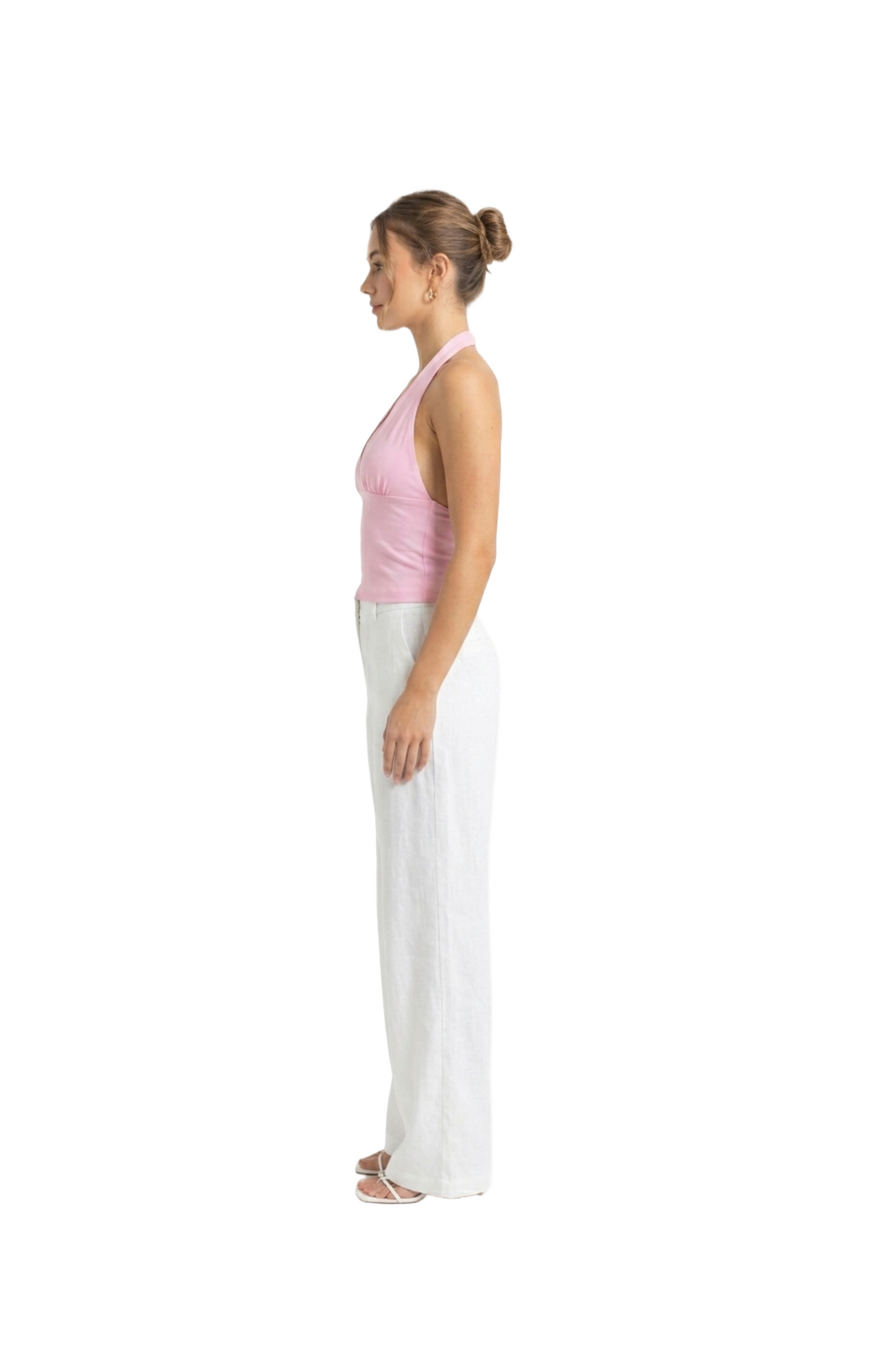 Top estilo halter con escote