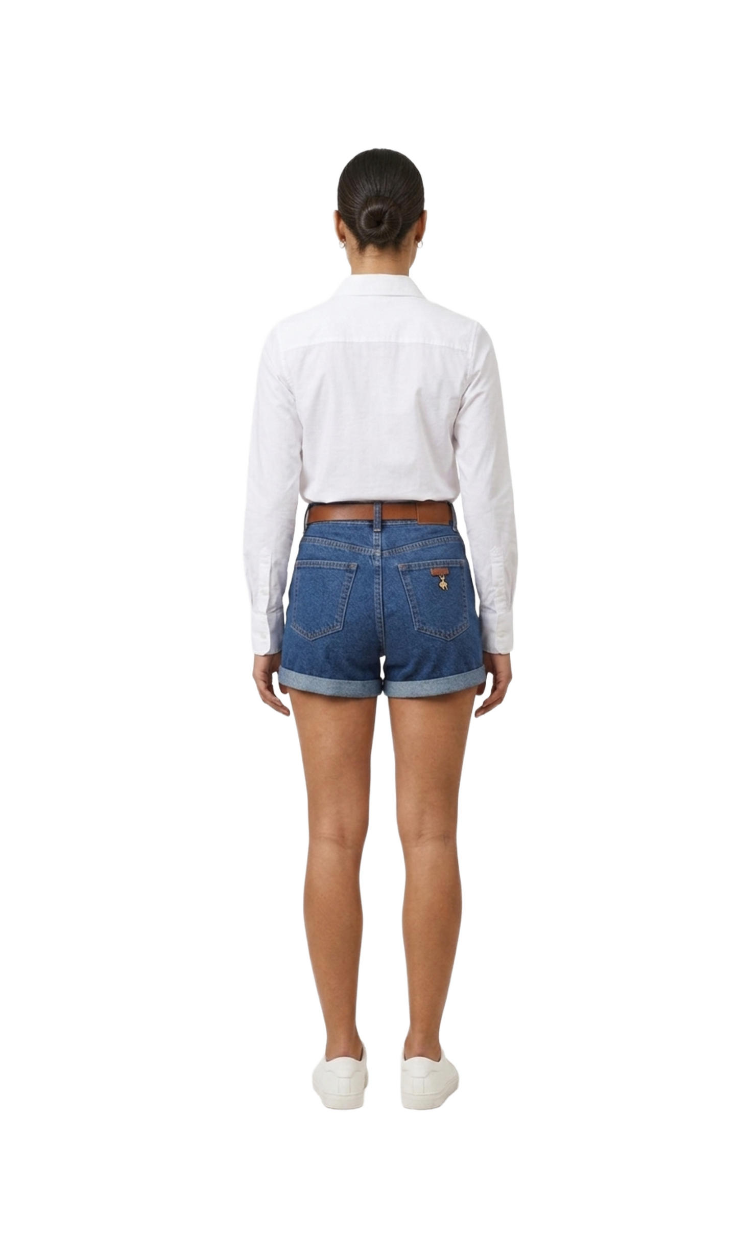 Short de mezclilla con dobladillo