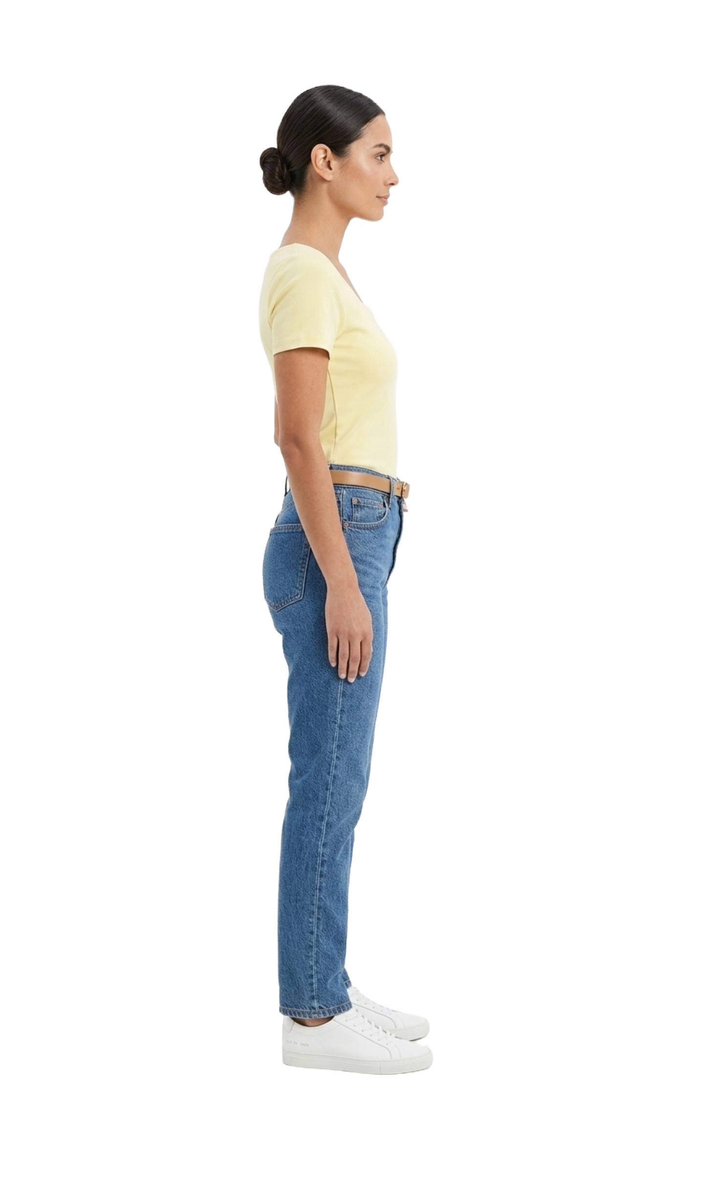 Crop top con cuello redondo