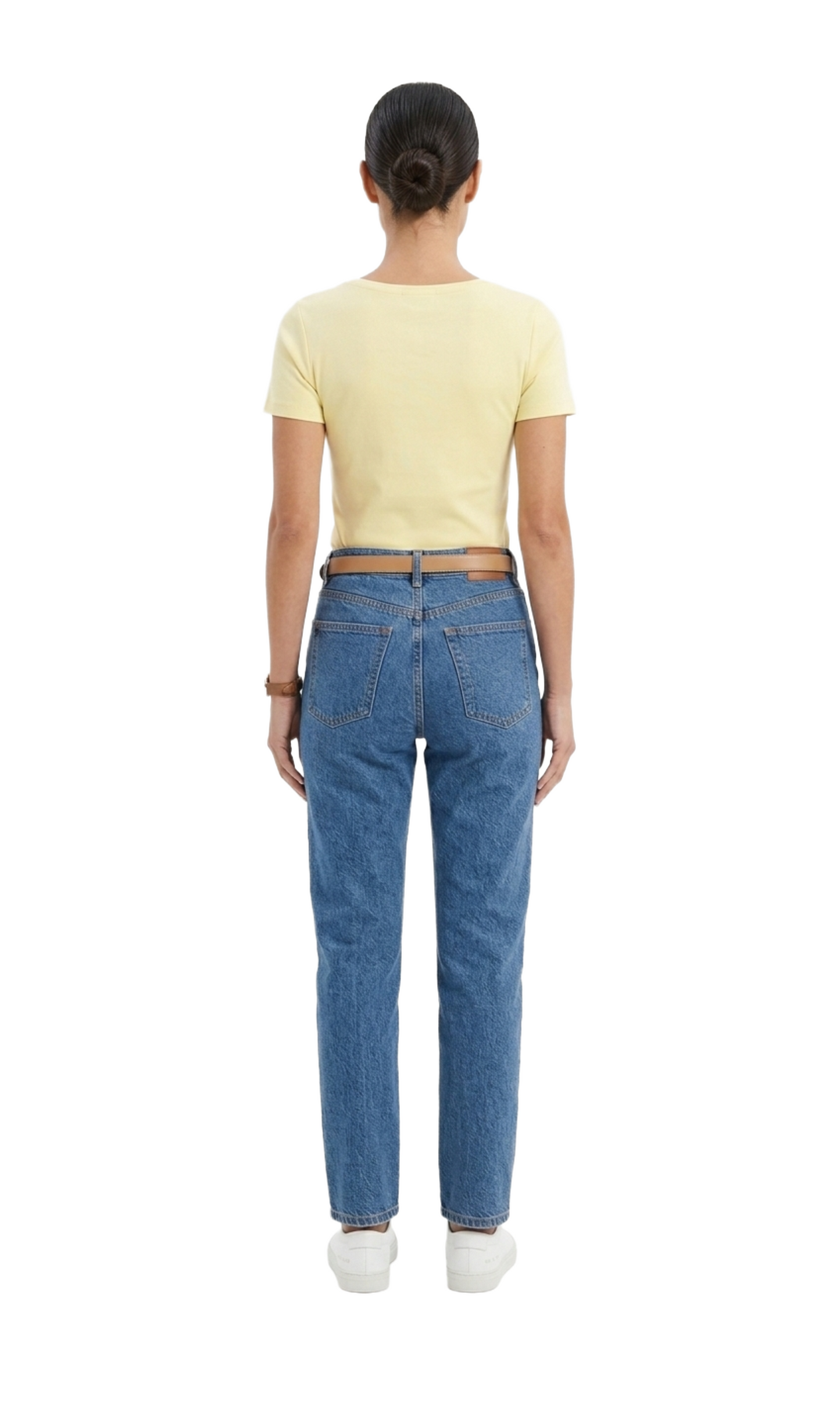 Crop top con cuello redondo