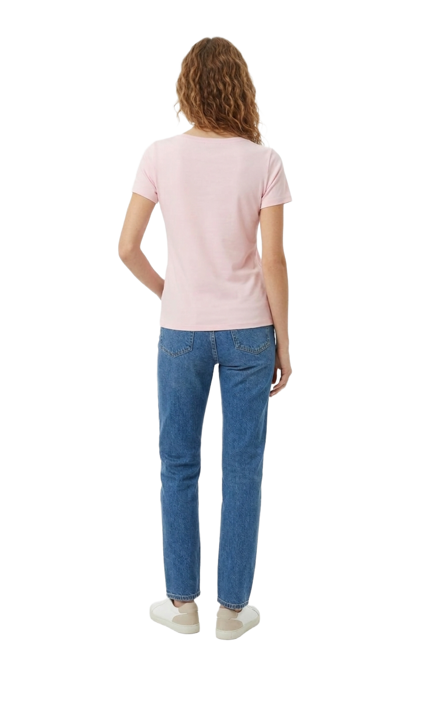 Crop top rosa cuello redondo