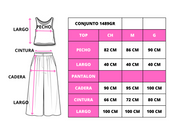 Conjunto de vestir de top y palazo